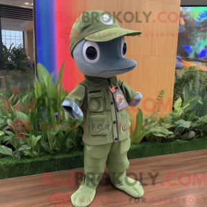 Olive Dolphin maskot...