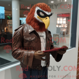 Red Bald Eagle maskot...