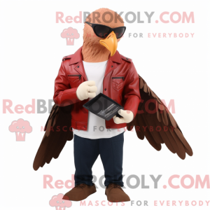 Red Bald Eagle maskot...