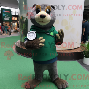 Zielony oter maskot drakt...