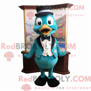 Teal Television mascot...