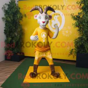 Gul ged maskot kostume...