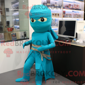 Turkis Ninja maskot...