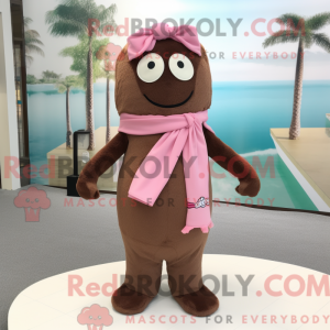 Brun Pink maskot kostume...