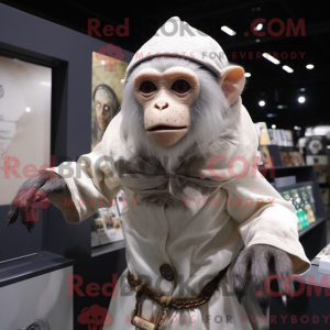 Sølv Capuchin Monkey maskot...