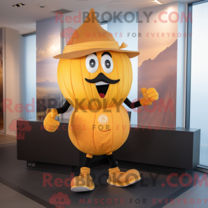 Guld græskar maskot kostume...