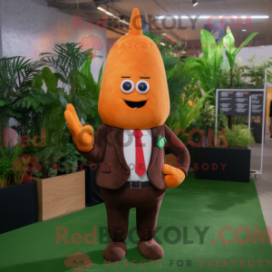 Brun gulrot maskot kostyme...