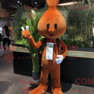 Brun gulrot maskot kostyme...