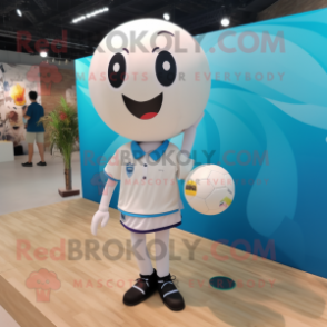 nan Volleyball Ball mascot costume character dressed with a Blouse and Lapel pins