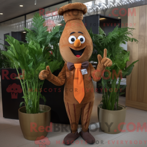 Brun gulerod maskot kostume...
