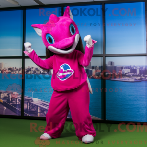 Magenta Dolphin maskot...