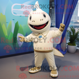 Cream Swordfish mascot...