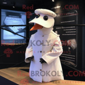 Hvid Blackbird maskot...