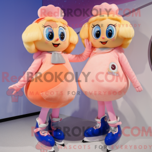 Peach Pair Of Ice Skates...