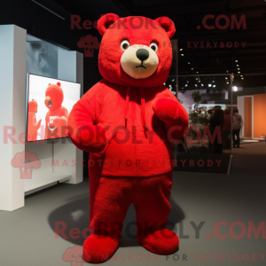 Red Bear-maskotdraktfigur...