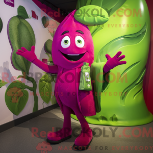 Máscara de cor magenta com...