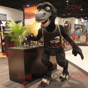 Black Deinonychus mascot...