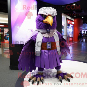 Purple Falcon mascot...