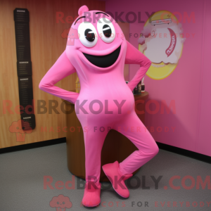 Roze Roze mascottekostuum...