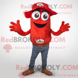 Rød Paella maskot kostume...