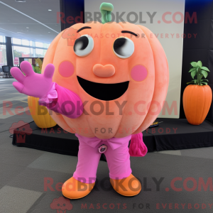 Pink græskar maskot kostume...