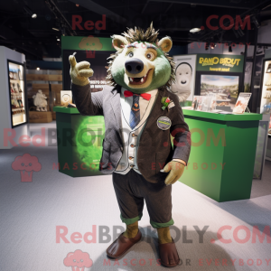 Olive Wild Boar mascot...