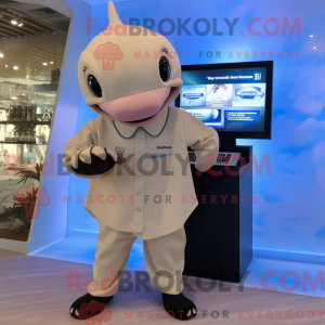 Beige Killer Whale maskot...
