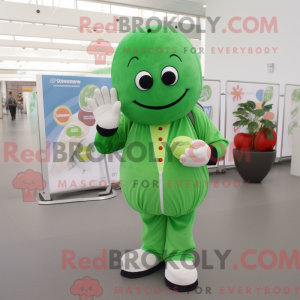 Zielony agurk maskot drakt...