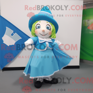 Sky Blue Irish Flag maskot...