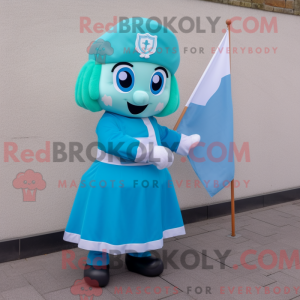 Sky Blue Irish Flag maskot...