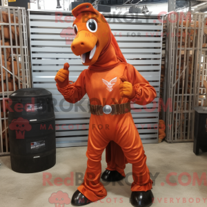Rust Mare maskot kostume...