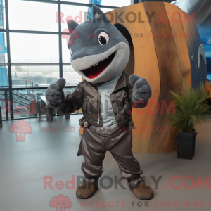 Grå sværdfisk maskot...