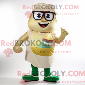 Beige Pot Of Gold maskot...