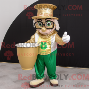 Beige Pot Of Gold maskot...