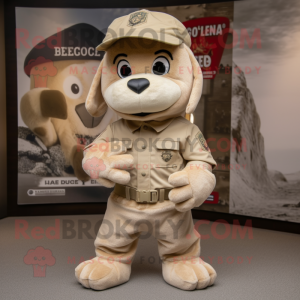 Beige Marine Recon mascotte...