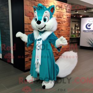 Turkis Skunk maskot kostume...