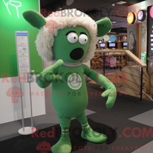 Grøn Merino Får maskot...