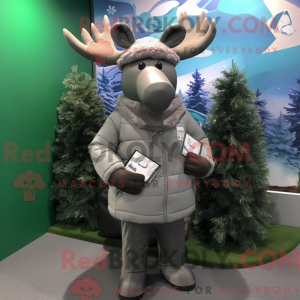 Gray Elk maskot kostume...