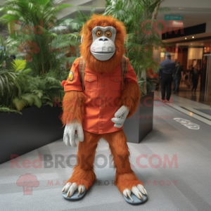 Roest Orang-oetan mascotte...