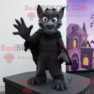 Svart Gargoyle maskot...