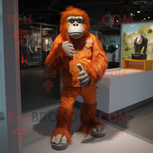 Rost Orangutang maskot...