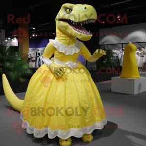 Lemon Yellow T Rex mascota...