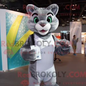 Personaggio mascotte grigio...