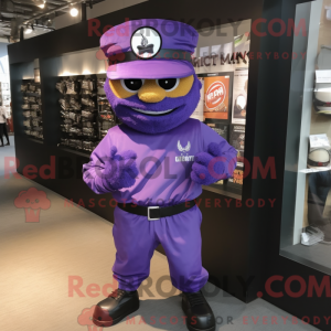 Postava maskota Purple Para...
