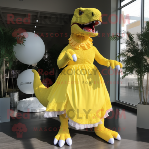 Citroengeel T Rex mascotte...