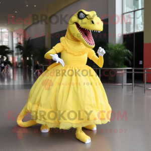 Lemon Yellow T Rex mascota...