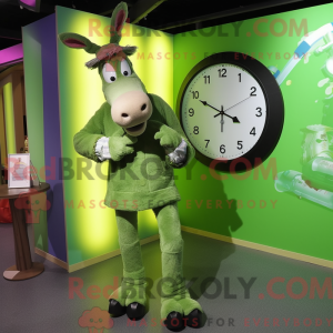 Grønn esel maskot drakt...