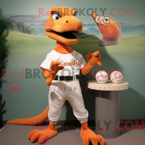 Peach Deinonychus mascot...
