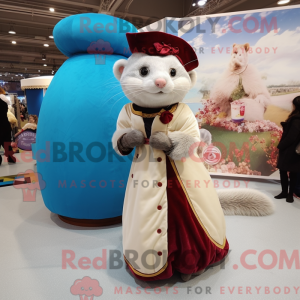 Cream Ferret maskot kostume...