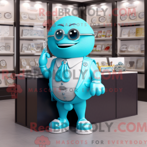 Cyan Anwalt Maskottchen...